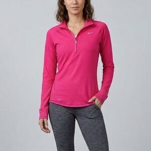 Nike Dry Fit 3/4 Zip Hot Pink Pullover
